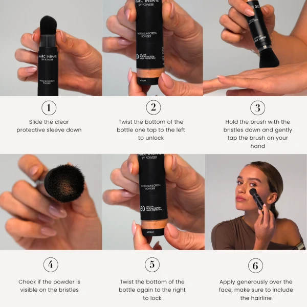 Marc Inbane Tinted SPF50 Powder - Dark  - Foto 2
